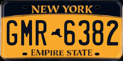 NY license plate GMR6382