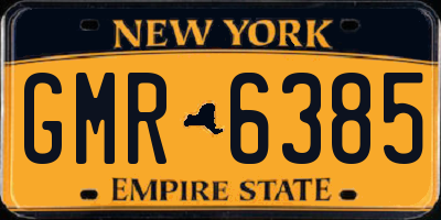 NY license plate GMR6385