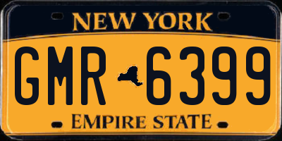 NY license plate GMR6399