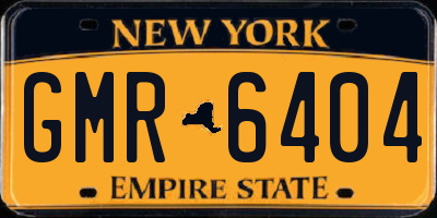 NY license plate GMR6404
