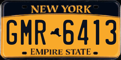 NY license plate GMR6413