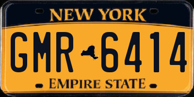 NY license plate GMR6414
