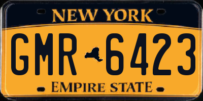NY license plate GMR6423