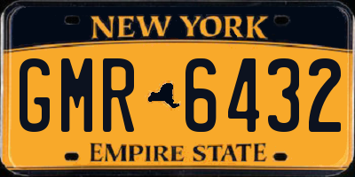 NY license plate GMR6432