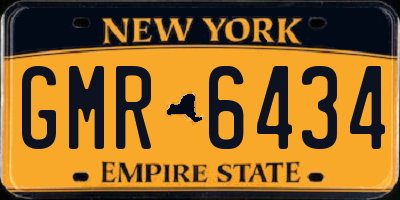 NY license plate GMR6434