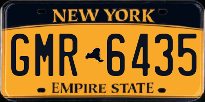 NY license plate GMR6435