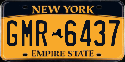 NY license plate GMR6437