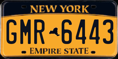 NY license plate GMR6443