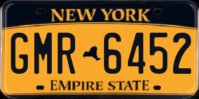 NY license plate GMR6452