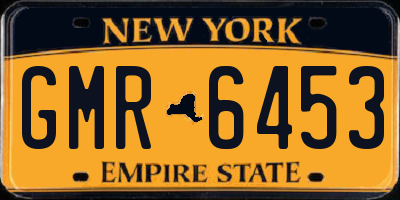 NY license plate GMR6453