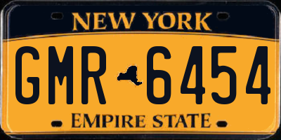 NY license plate GMR6454