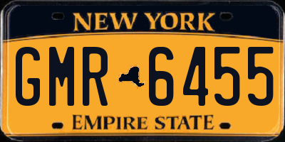 NY license plate GMR6455