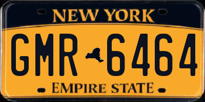 NY license plate GMR6464