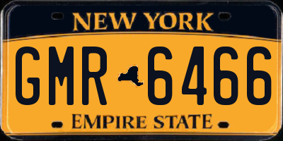 NY license plate GMR6466