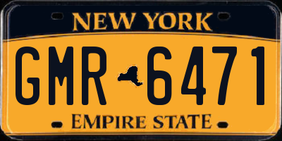 NY license plate GMR6471