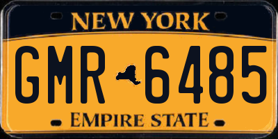 NY license plate GMR6485