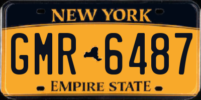 NY license plate GMR6487