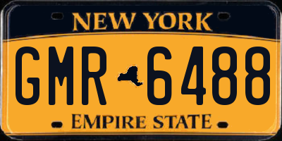 NY license plate GMR6488