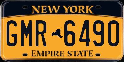 NY license plate GMR6490