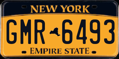 NY license plate GMR6493