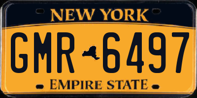 NY license plate GMR6497