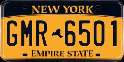 NY license plate GMR6501