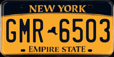 NY license plate GMR6503