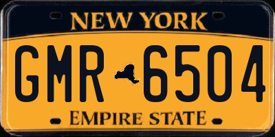 NY license plate GMR6504