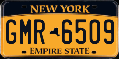 NY license plate GMR6509