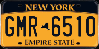 NY license plate GMR6510