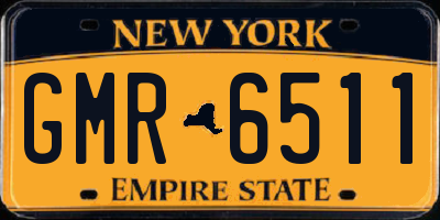 NY license plate GMR6511