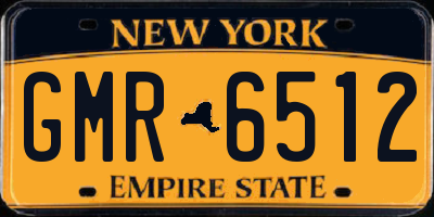 NY license plate GMR6512