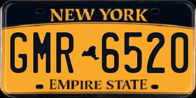 NY license plate GMR6520