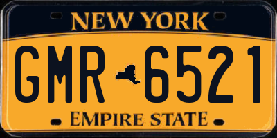 NY license plate GMR6521