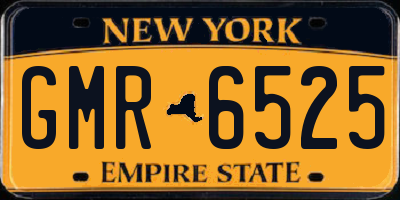 NY license plate GMR6525