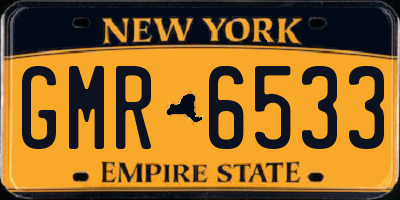 NY license plate GMR6533
