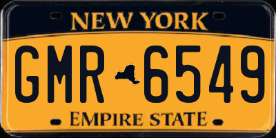 NY license plate GMR6549