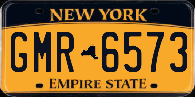 NY license plate GMR6573