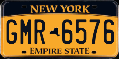 NY license plate GMR6576