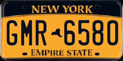 NY license plate GMR6580