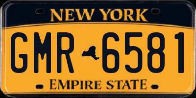 NY license plate GMR6581
