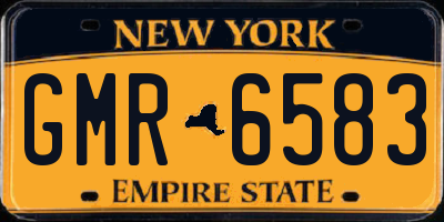 NY license plate GMR6583