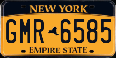NY license plate GMR6585