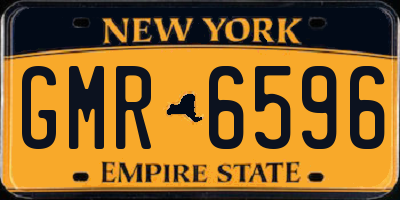 NY license plate GMR6596