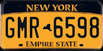 NY license plate GMR6598
