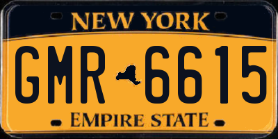 NY license plate GMR6615