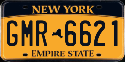 NY license plate GMR6621