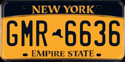 NY license plate GMR6636