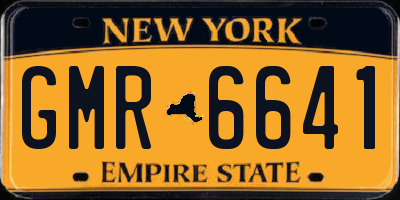 NY license plate GMR6641