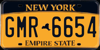 NY license plate GMR6654